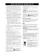 Предварительный просмотр 2 страницы Yamaha DSP-AX863SE Owner'S Manual