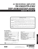 Yamaha DSP-AX863SE Service Manual предпросмотр