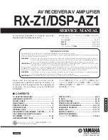 Предварительный просмотр 1 страницы Yamaha DSP-AZ1 Service Manual