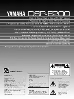 Preview for 1 page of Yamaha DSP-E200 Owner'S Manual