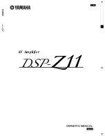 Yamaha DSP-Z11 Owner'S Manual предпросмотр