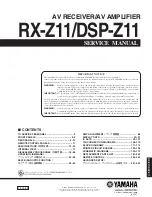 Предварительный просмотр 1 страницы Yamaha DSP-Z11 Service Manual