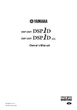 Yamaha DSP1D Owner'S Manual preview