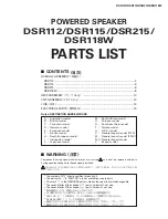 Предварительный просмотр 72 страницы Yamaha DSR112 Service Manual