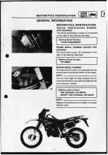 Preview for 7 page of Yamaha DT125R 1989 Manual