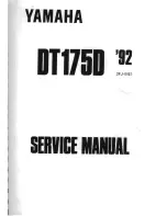 Preview for 1 page of Yamaha DT175D 1992 Service Manual