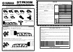 Yamaha DTPK95M Accessories List preview