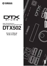 Предварительный просмотр 1 страницы Yamaha DTX Drums DTX502 Owner'S Manual