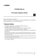 Preview for 1 page of Yamaha DTX400 Series Firmware Update Manual