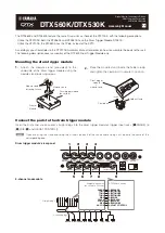 Yamaha DTX530K Assembly Manual preview