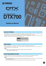 Yamaha DTX700 Reference Manual preview