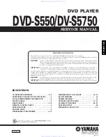 Yamaha DV-S5750 Service Manual preview