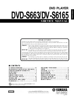 Preview for 1 page of Yamaha DV-S6165 Service Manual