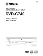 Yamaha DVD-C740 Owner'S Manual preview