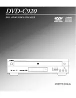 Yamaha DVD-C920 Owner'S Manual preview