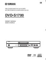 Yamaha DVD-S1700 Owner'S Manual preview