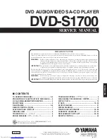 Yamaha DVD-S1700 Service Manual preview