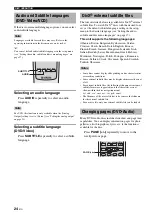 Preview for 27 page of Yamaha DVD-S1800 Owner'S Manual