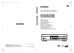 Yamaha DVD-S2700 Owner'S Manual preview