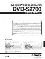 Yamaha DVD-S2700 Service Manual preview