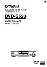 Yamaha DVD-S520 Owner'S Manual preview