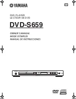 Yamaha DVD-S659BL Owner'S Manual preview