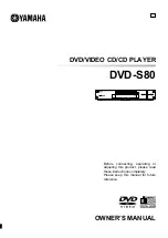 Yamaha DVD-S80 Owner'S Manual preview