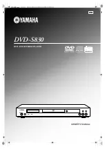 Yamaha DVD-S830 Owner'S Manual preview