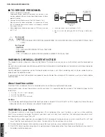 Предварительный просмотр 2 страницы Yamaha DVR-700 Service Manual