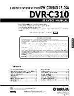 Preview for 1 page of Yamaha DVR-C310 Service Manual