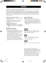 Preview for 4 page of Yamaha DVR-S100 Owner'S Manual