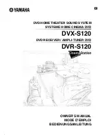 Preview for 1 page of Yamaha DVR-S120 Owner'S Manual