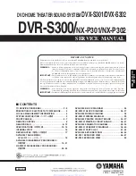 Yamaha DVR-S300 Service Manual preview