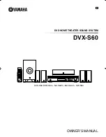 Предварительный просмотр 1 страницы Yamaha DVR-S60 Owner'S Manual