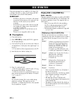 Предварительный просмотр 30 страницы Yamaha DVX-700 Owner'S Manual