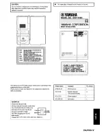 Preview for 5 page of Yamaha DVX-S120 Owner'S Manual