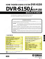 Preview for 1 page of Yamaha DVX-S150 Service Manual