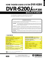 Yamaha DVX-S200 Service Manual preview