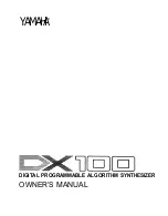 Preview for 2 page of Yamaha DX100 Owner'S Manual