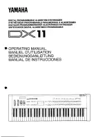 Yamaha DX11 Operating Manual preview