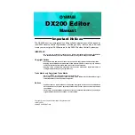 Предварительный просмотр 1 страницы Yamaha DX200 Editor Owner'S Manual