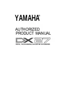 Предварительный просмотр 1 страницы Yamaha DX27 Owner'S Manual