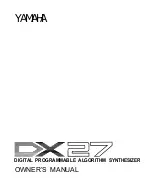 Предварительный просмотр 2 страницы Yamaha DX27 Owner'S Manual