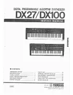 Предварительный просмотр 1 страницы Yamaha DX27 Service Manual