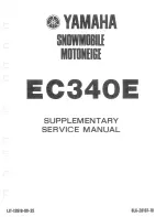 Yamaha EC340E Supplementary Service Manual preview