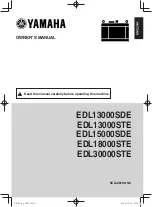 Preview for 3 page of Yamaha EDL13000SDE Owner'S Manual