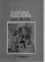 Preview for 1 page of Yamaha Electone B-10A Playing Manual