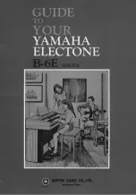 Yamaha Electone B-6E series Playing Manual предпросмотр