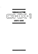 Yamaha Electone CHX-1 User Manual preview