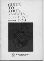 Preview for 1 page of Yamaha Electone D-2B User Manual